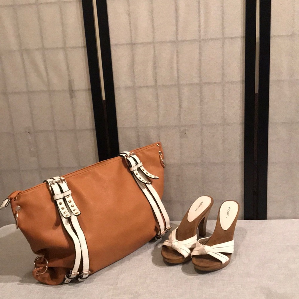 Xhilaration white open toe high heel sandals
